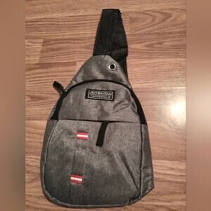 Grey sling bag